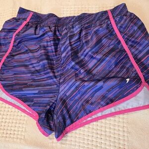 Striped Blue and Pink Athletic Shorts